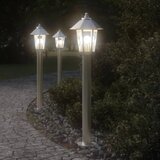 vidaXL Zunanja talna svetilka srebrna 80 cm nerjaveče jeklo | Shoptok.si