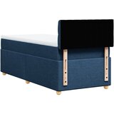  Krevet s oprugama i madracem plavi 100 x 200 cm od tkanine | shoptok.hr