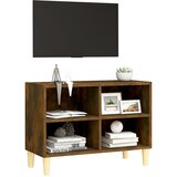 TV ormarić s masivnim nogama 69,5x30x50 cm dimljena boja hrasta | Eponuda.ba