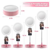 Selfie LED Ring light G3 16cm sa stalkom roze | Eponuda.com