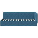  Kutni okvir kreveta Plava 80 x 200 cm Baršun | shoptok.hr