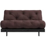 Karup Design Temno rjava raztegljiva sedežna garnitura 140 cm Roots Black Night – Cene