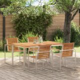 vidaXL zunanja jedilna miza 150x90x75 cm trden tik | Shoptok.si