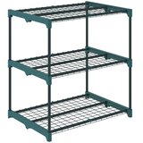 Nesta 3-nadstropno stojalo za rastline, 72 cm visoko, jekleni rastlinski regal, temno zelen, za notranjo in zunanjo uporabo, (5000493566) | Shoptok.si