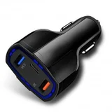 Punjač Auto 12-24V 1USB+1brzi+1Tip/Type C 5501