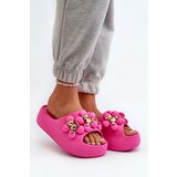 Boto Women's Foam Slides With Decorations On Thick Sole Fuchsia Bremavia | Shoptok.si