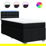 Maison Chic Box spring postelja - Vzmetna postelja z vzmetnico črn 90x190 cm blago SL11083, (21883294) | Shoptok.si