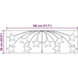 vidaXL Božična zvezda med 432 LED večbarvno 180 x 57 cm PVC | Shoptok.si