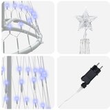 vidaXL LED božično drevesce Modra 138.5 x 138.5 x 399 cm Kovina | Shoptok.si