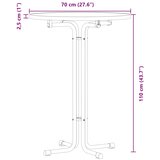  Barski stol crni Ø 70x110 cm konstruirano drvo i čelik | shoptok.hr