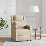 vidaXL Naslanjač iz krem blaga | Shoptok.si