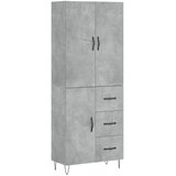  Visoka komoda siva betona 69,5x34x180 cm od konstruiranog drva Slike