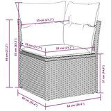  11-dijelni set vrtnih sofa poliratan s jastucima svijetlosivi | shoptok.hr