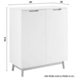 Bessagi Home komoda nicole, bela, barva bora | Shoptok.si