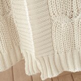 Catherine Lansfield Bela/bež pletena odeja 130x170 cm Chunky Marl Knit – | Shoptok.si