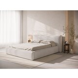 Micadoni Svijetlo sivi tapecirani bračni krevet s prostorom za odlaganje s podnicom 180x200 cm Simon – | shoptok.hr