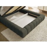 Bobochic Paris Zeleni tapecirani bračni krevet s prostorom za odlaganje s podnicom 180x200 cm Mont Blanc – | shoptok.hr