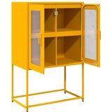 vidaXL Highboard Gorčično rumena 68x39x107 cm Jeklo | Shoptok.si