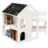 Kinder Home sa stolicom, policom I tablom, montesori sto za crtanje I učenje, beli, puno drvo I mdf dečiji radni sto ( at-kp-2512 ) Cene