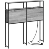 vidaXL Skladiščni naslon s polico Siva sonoma 100 cm Konstruiran les, (5000142548) | Shoptok.si