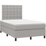  Krevet s oprugama i madrac svjetlosivi 120 x 200cm od tkanine | shoptok.hr