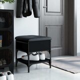  Klupa za cipele crna 42 x 42 x 45 cm od konstruiranog drva | Eponuda.com