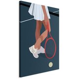  Slika - Female Tennis Player With a Red Racket on the Court - Graphics 60x90 Standard | shoptok.hr