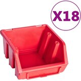 vidaXL 80-delni komplet zabojčkov za shranjevanje s stenskim panelom | Shoptok.si