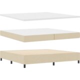 Box Spring krevet s madracem - Krem - 200x200 cm Tkanina | shoptok.hr