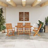  Set za vanjsko druženje od 5 dijelova od čvrstog akacijinog drva | shoptok.hr