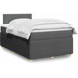  Krevet box spring s madracem tamnosivi 120 x 190 cm tkanina Cijene