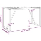 vidaXL Noge za jedilno mizo O-okvir 140x60x73 cm lito železo | Shoptok.si
