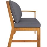  Vrtna klupa s tamnosivim jastucima 114,5 cm od bagremovog drva | shoptok.hr