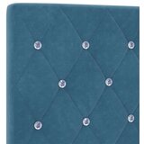 vidaXL vzglavje s kristalnimi gumbi tufirano temno modro 90 cm žamet, vzglavje s kristalnimi gumbi tufirano temno modro 180 cm žamet, (22080271) | Shoptok.si