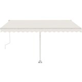  Automatska tenda sa senzorom za vjetar LED 450x350 cm krem | shoptok.hr