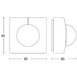Steinel 057275 - senzor pokreta is 345 DALI-2 ipd IP54 četvrtast beo | Eponuda.com