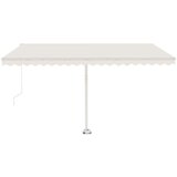  Tenda na ručno uvlačenje s LED svjetlima 400 x 350 cm krem | shoptok.hr