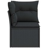  Vrtna sofa kutna s jastucima crna poli ratan | Eponuda.com