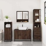 vidaXL 3-dijelni set kupaonskog namještaja boja smeđeg hrasta drveni | shoptok.hr