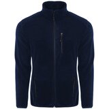 Dewberry 24601 5 Pocket Outdoor Full Zipper Fleece Jacket-NAVY BLUE Cene