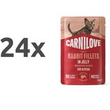 Carnilove Cat Kitten vrečka, koščki v želeju - puran in zajec - 85 g 24 x 85 g | Shoptok.si