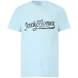 Jack & Jones Plus Majica 'LOUIE' svetlo modra / črna / bela