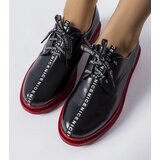 Gemre Black lace-up shoes with contrasting sole Hanifan | shoptok.hr