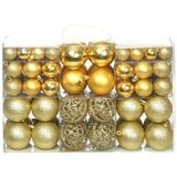  Set božićnih kuglica 100 komada 3/4/6 cm zlatni | shoptok.hr