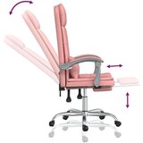  Masažni uredski naslonjač od umjetne kože ružičasti | shoptok.hr