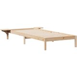 vidaXL Posteljni okvir s stranskimi omaricami Naravna 90 x 210 cm, (5000084444) | Shoptok.si