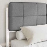  Posteljni okvir z oblazinjenim vzglavjem Svetlo siva | Shoptok.si