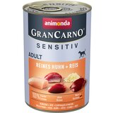 Animonda GranCarno Adult Sensitive 24 x 400 g - Piščanec in riž Cene