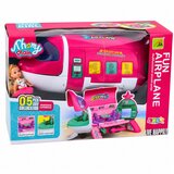  Foldable 2-in-1 Doll Passenger Plane Pink | Shoptok.si