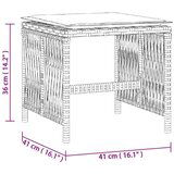 vidaXL Vrtni taburei s jastucima 4 kom smeđi 41x41x36 cm od poliratana | shoptok.hr
